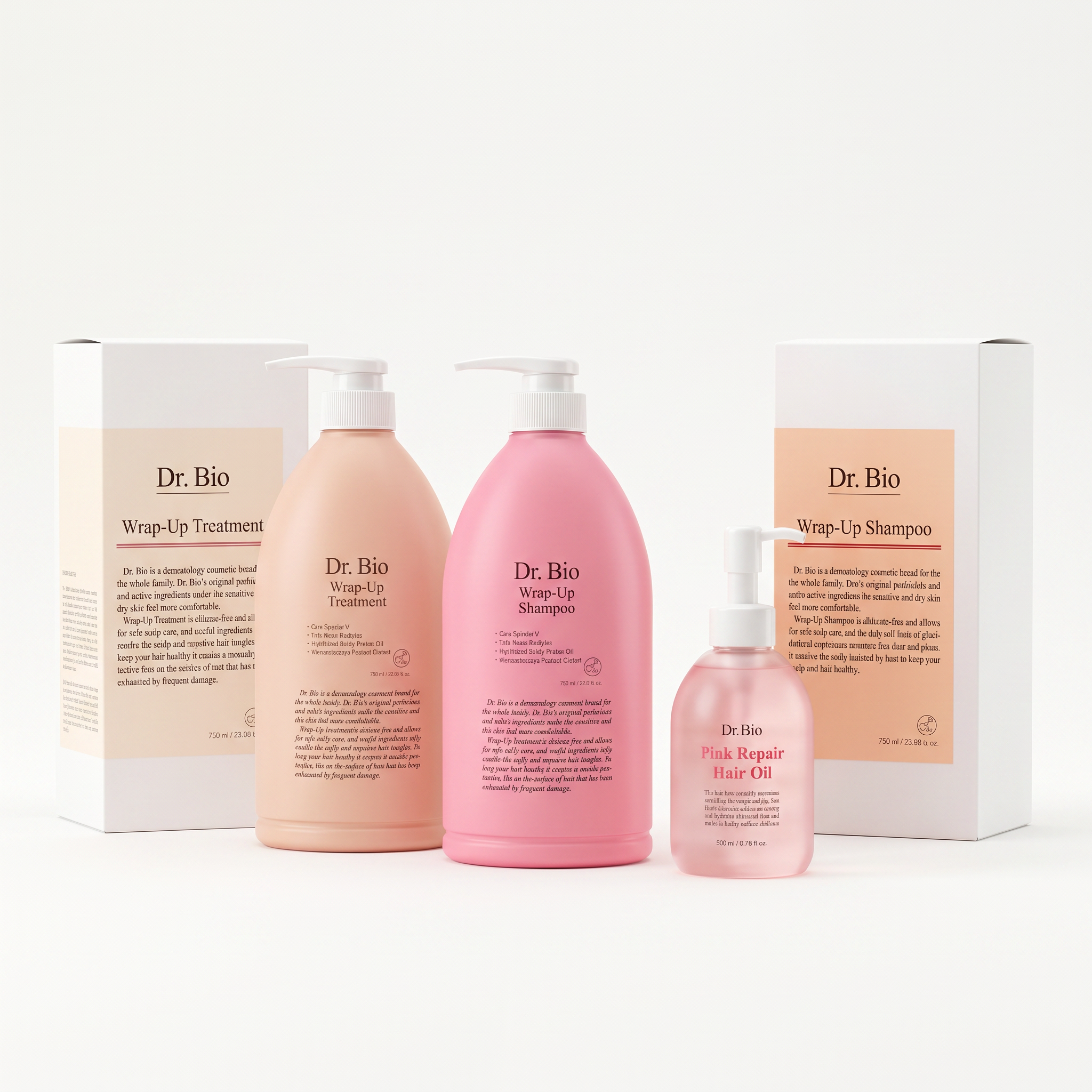 Pack Capilar Dr. Bio — Pink Oil + Shampoo + Treatment 750ml